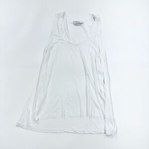 Bailey 44 white flowy raw hem tank M